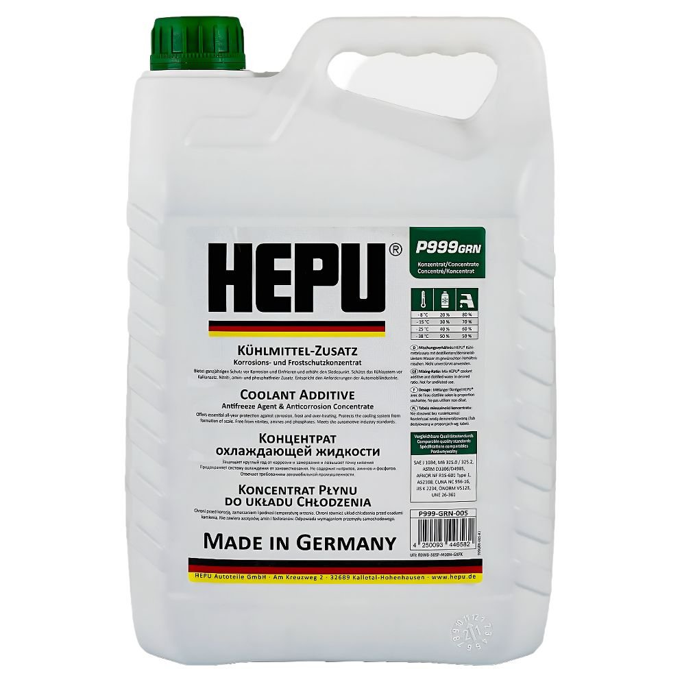 Антифриз HEPU концентрат G11 Зелений 5L (P999-GRN-005)