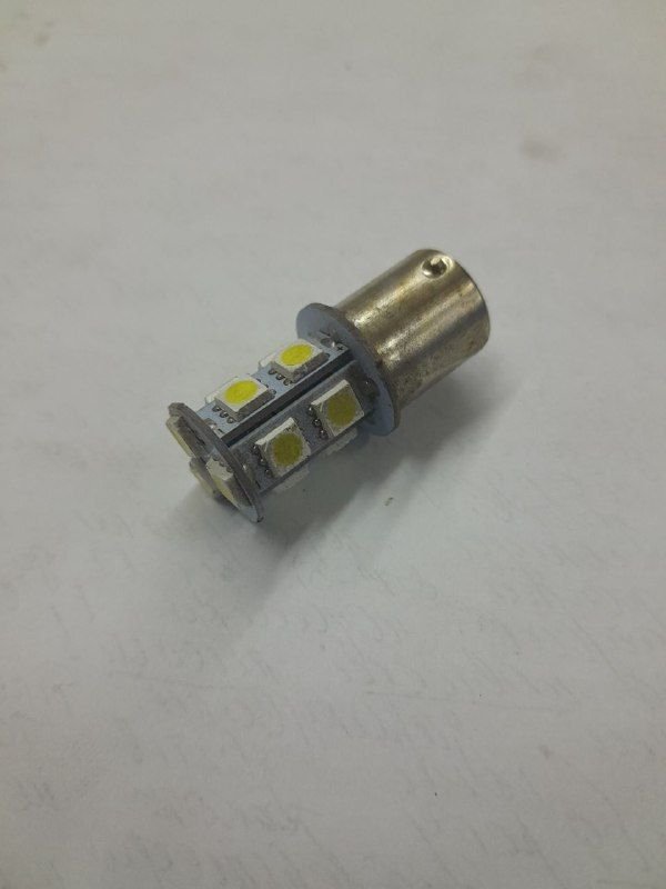 Лампа світлодіодна P21W (1156) 13SMD (5050) 2 ряда білий 24V*