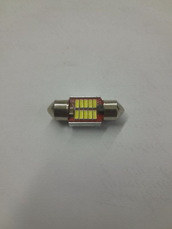 Лампа світлодіодна салону C10W 12SMD (4014) з радіатором 31mm 12V*