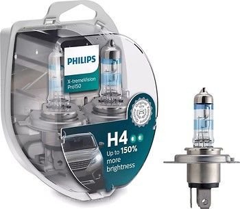 Лампа галогенна Philips H4 60/55 Р43 +150% X-tremeVision Pro150 12V (12342XVPS2)