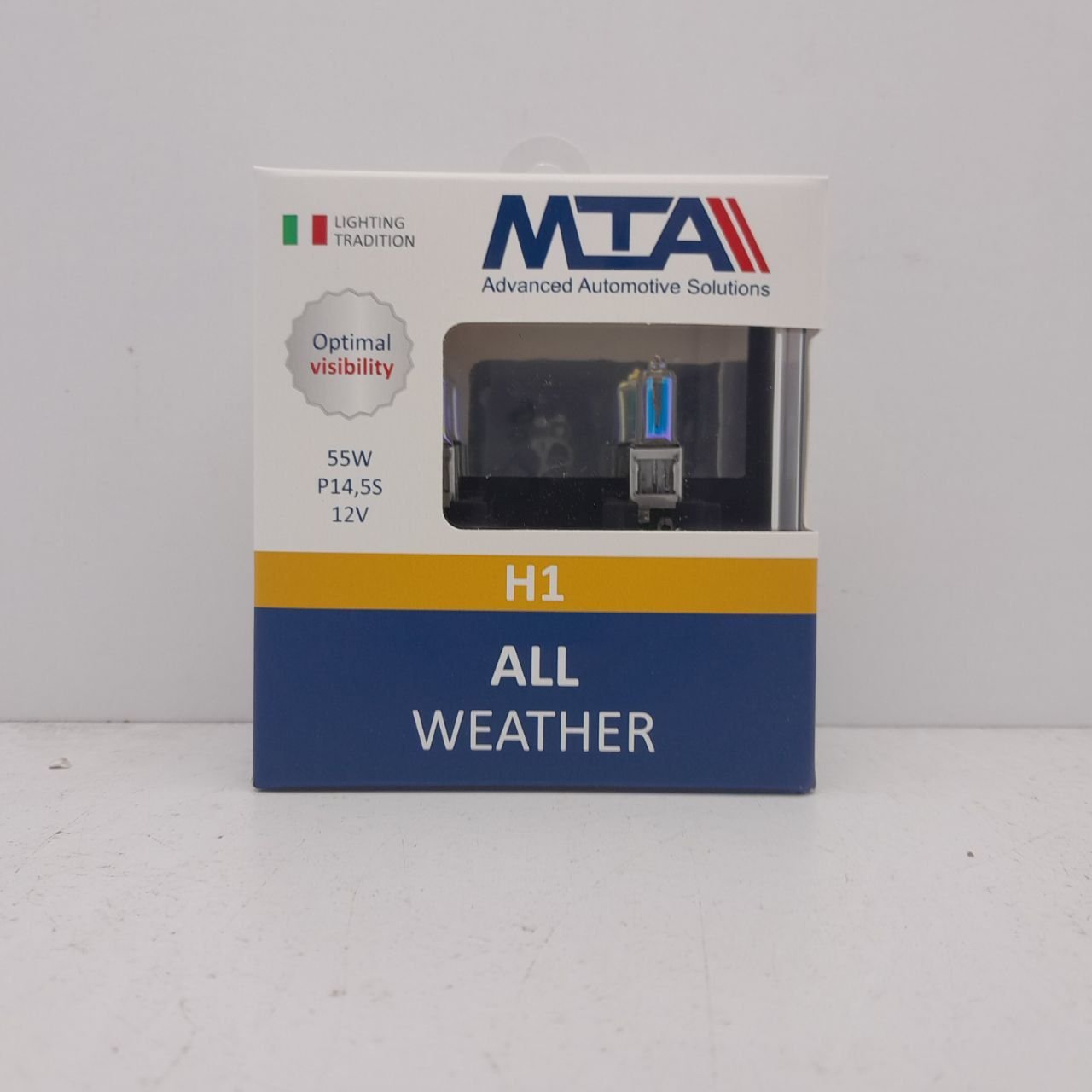 Лампа галогенна MTA H1 12V 55W P14.5S ALL WEATHER (2 шт.) (80115 AWB2)