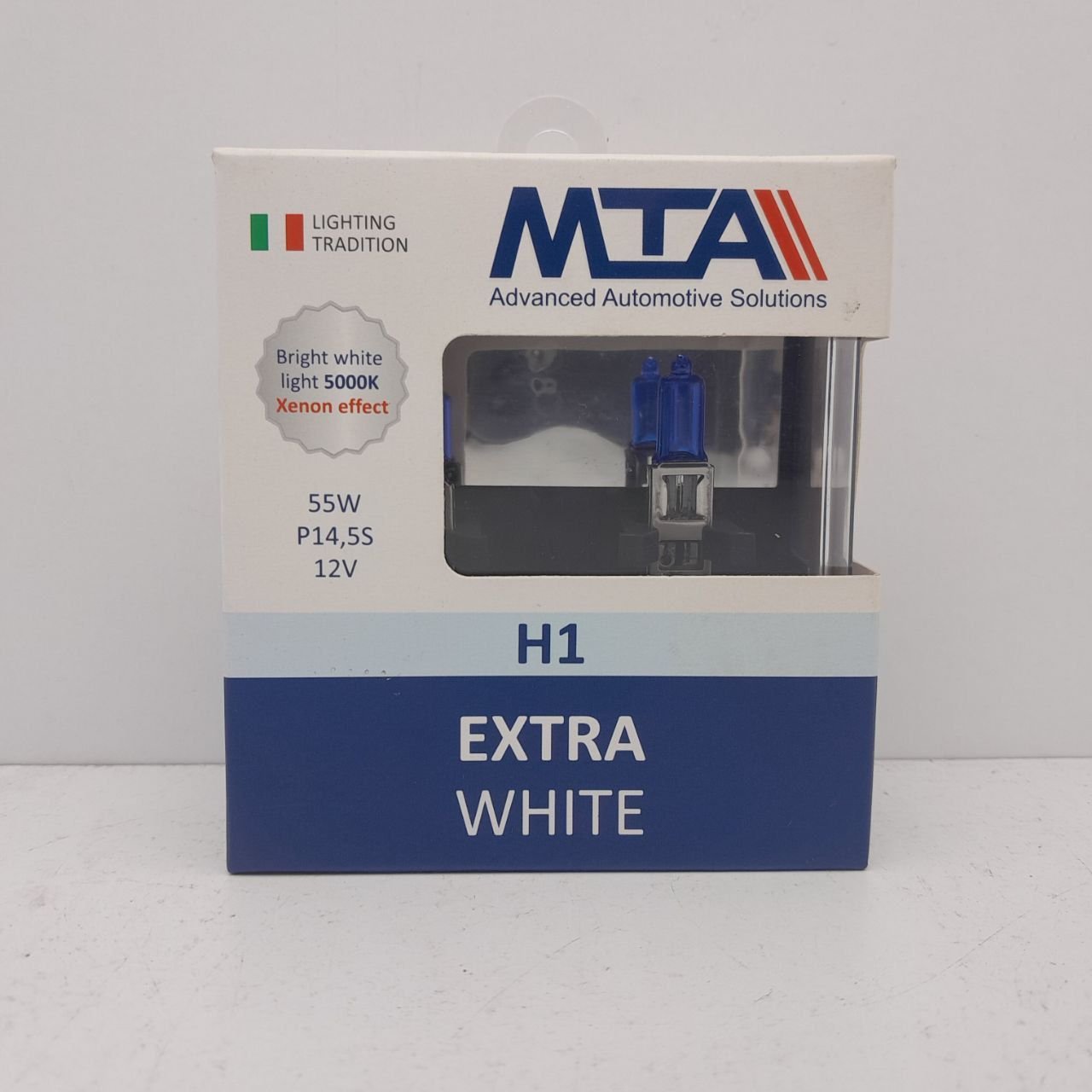 Лампа галогенна MTA H1 12V 55W P14.5S EXTRA WHITE (2 шт.) (80115 EWB2)