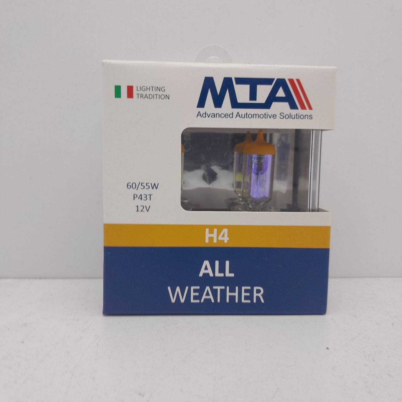 Лампа галогенна MTA H4 12V 60/55W P43T ALL WEATHER (2 шт.) (84163 AWB2)