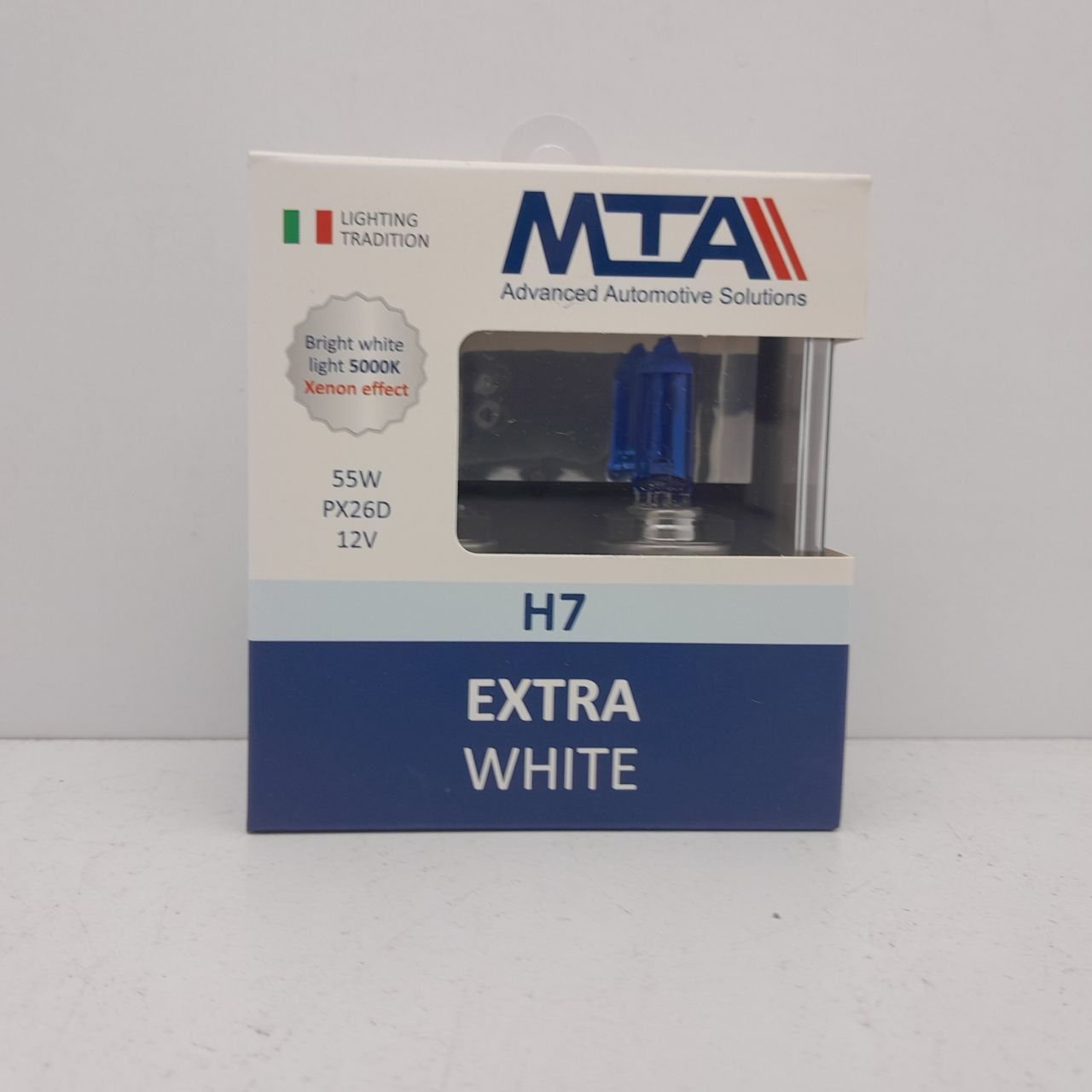 Лампа галогенна MTA H7 12V 55W PX26D EXTRA WHITE (2 шт.) (80715 EWB2)