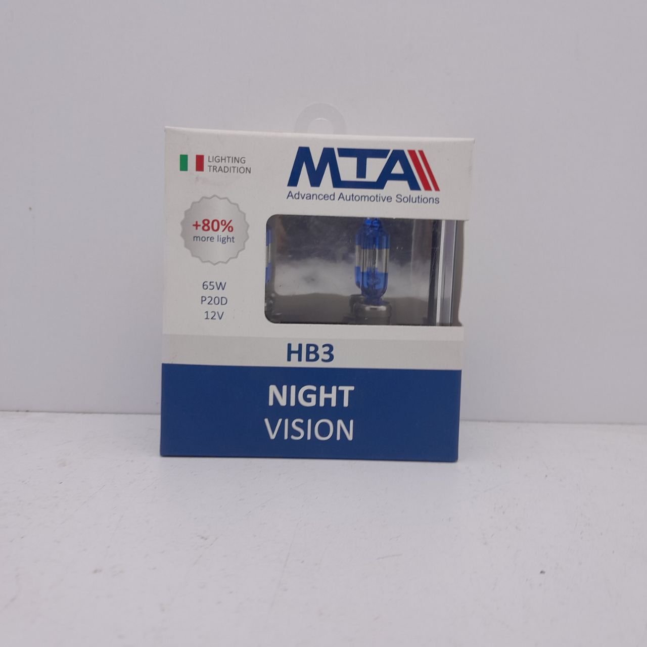 Лампа галогенна MTA HB3 12V 65W P20D NIGHT VISION +80% (2 шт.) (80016 NVB2)