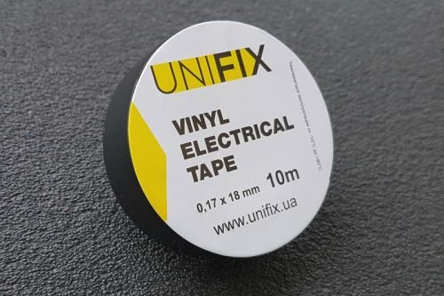 Ізострічка UNIFIX 0,17мм*18мм*10м Чорна (ETU-10B)