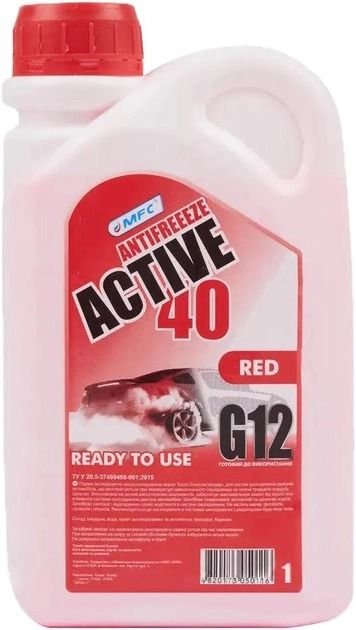 Антифриз МФК Active A40 -30C Червоний 1L