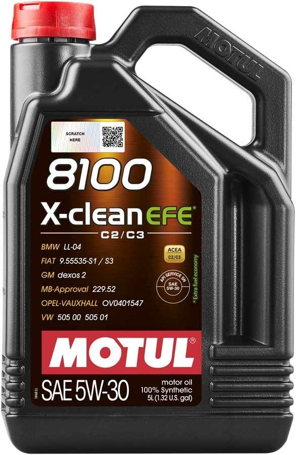 Моторна Олива MOTUL 8100 X-clean EFE 5W-30 5L (109471)