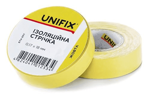 Ізострічка UNIFIX 0,17мм*18мм*10м Жовта (ETU-10Y)