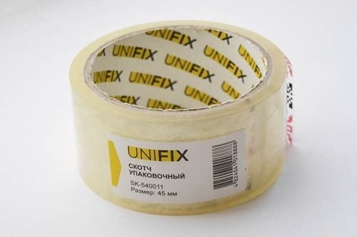 Стрічка клейка пакувальна UNIFIX пакувальний 38мкм 45мм 100м (SK-5400114)