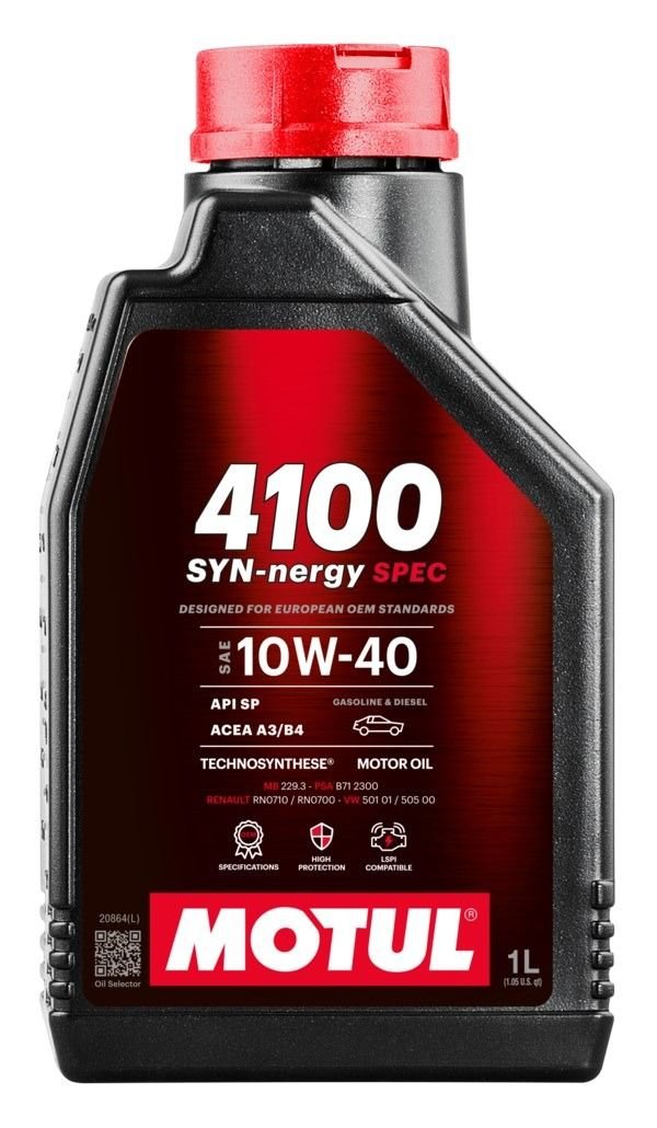 Моторна Олива MOTUL 4100 SYN-NERGY SPEC SAE 10W-40 1L (112890)